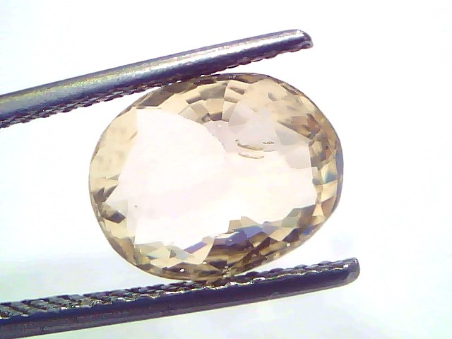 4.00 Carat 4.4 Ratti IGI Certified Yellow Sapphire Pukhraj Unheated Stone