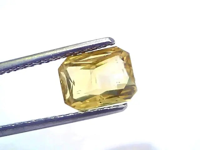 4.01 Ct IGI Certified Unheated Untreated Natural Ceylon Yellow Sapphire AA