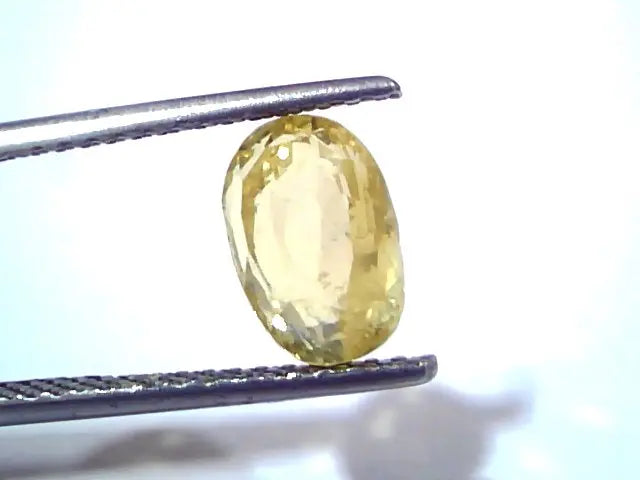 4.01 Ct GII Certified Unheated Untreated Natural Ceylon Yellow Sapphire