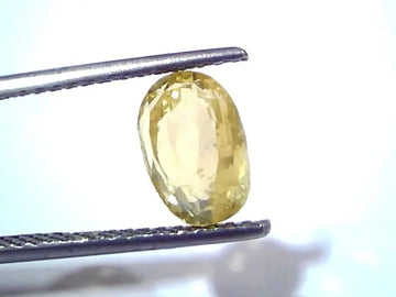 4.01 Ct GII Certified Unheated Untreated Natural Ceylon Yellow Sapphire