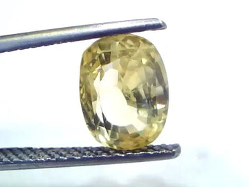 4.01 Ct IGI Certified Unheated Untreated Natural Ceylon Yellow Sapphire Gems