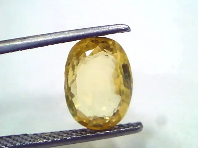 4.01 Ct IGI Certified Unheated Untreated Natural Ceylon Yellow Sapphire