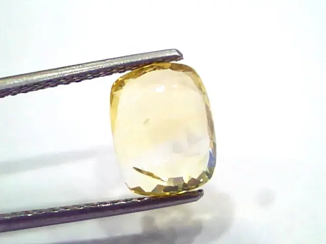 4.01 Ct IGI Certified Unheated Untreated Natural Ceylon Yellow Sapphire