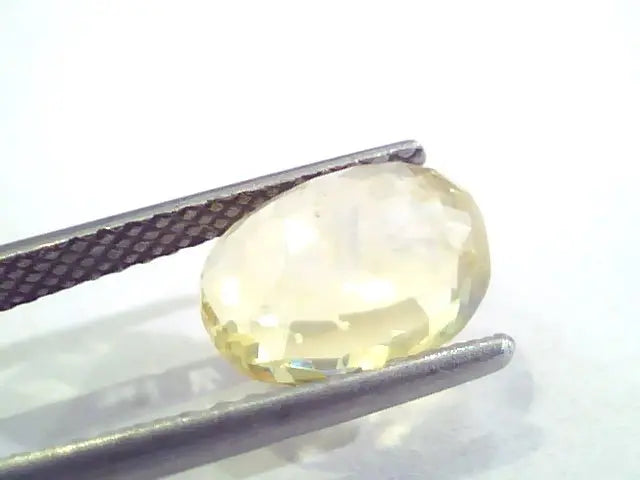 4.02 Ct 6.7 Ratti Unheated Untreated Natural Ceylon Yellow Sapphire