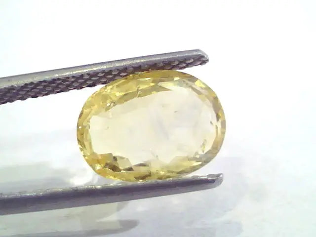 4.02 Ct 6.7 Ratti Unheated Untreated Natural Ceylon Yellow Sapphire