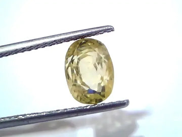 4.02 Ct GII Certified Unheated Untreated Natural Ceylon Yellow Sapphire - Venus Gems