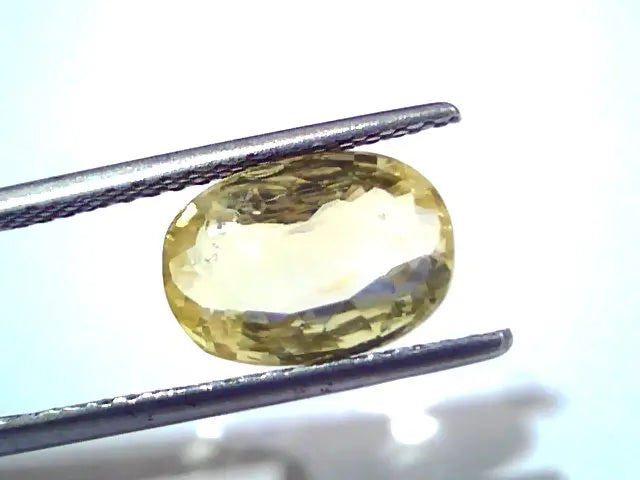 4.02 Ct GII Certified Unheated Untreated Natural Ceylon Yellow Sapphire