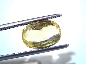 4.02 Ct GII Certified Unheated Untreated Natural Ceylon Yellow Sapphire