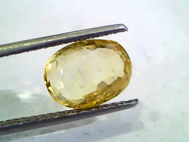 4.02 Ct 6.7 Ratti Unheated Untreated Natural Ceylon Yellow Sapphire