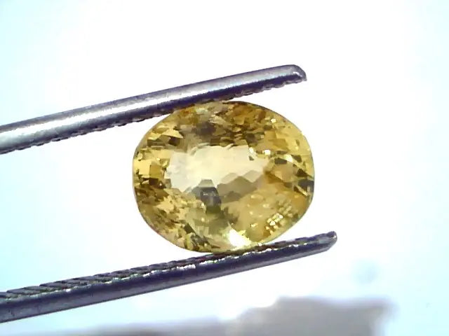 4.03 Ct GII Certified Unheated Untreated Natural Ceylon Yellow Sapphire