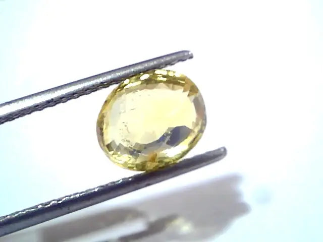 4.03 Ct GII Certified Unheated Untreated Natural Ceylon Yellow Sapphire