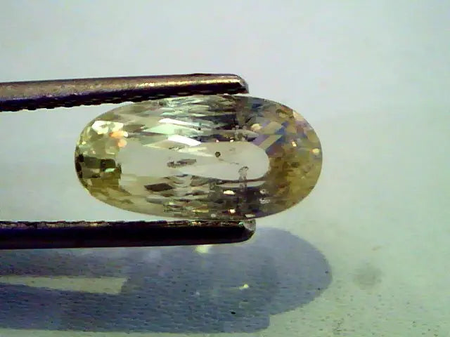 4.02 Ct Unheated Untreated Natural Srilanka Pale Yellow Sapphire