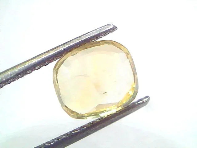 4.03 Ct GII Certified Unheated Untreated Natural Ceylon Yellow Sapphire - Venus Gems