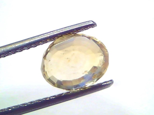 4.03 Carat 4.43 Ratti IGI Certified Yellow Sapphire Pukhraj Unheated Stone