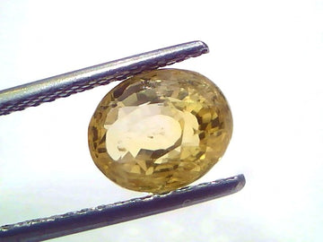 4.03 Carat 4.43 Ratti IGI Certified Yellow Sapphire Pukhraj Unheated Stone