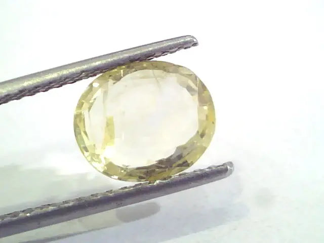 4.07 Ct 6.7 Ratti Unheated Untreated Natural Ceylon Yellow Sapphire