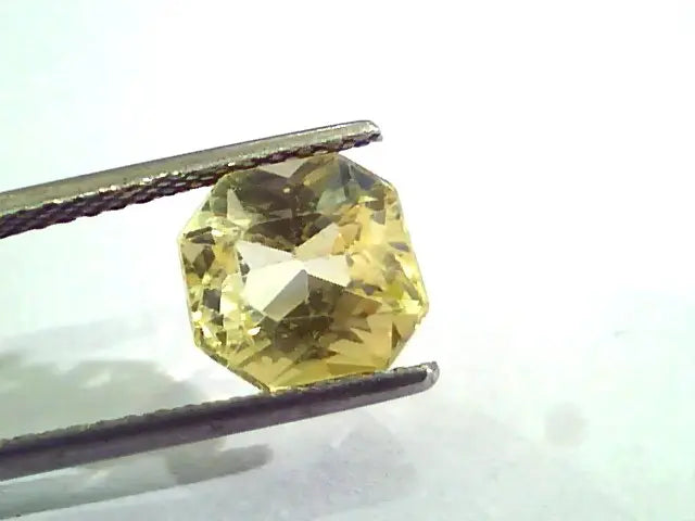 4.04 Ct Unheated Untreated Natural Ceylon Yellow Sapphire Gemstone