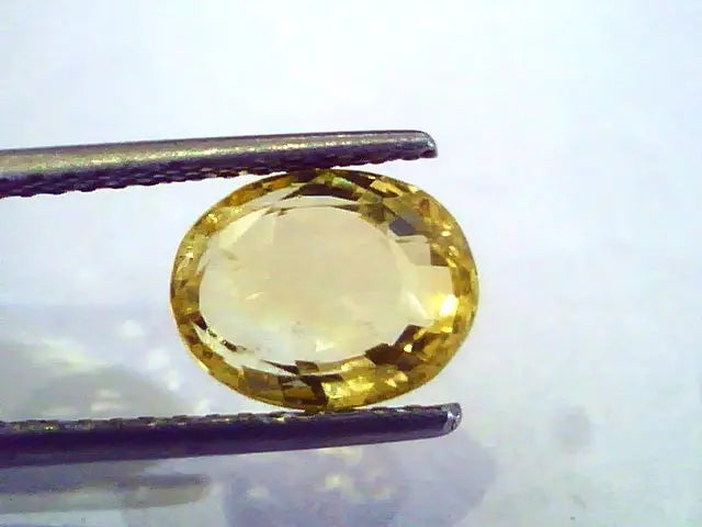 4.04 Ct GII Certified Unheated Untreated Natural Ceylon Yellow Sapphire Pukhraj