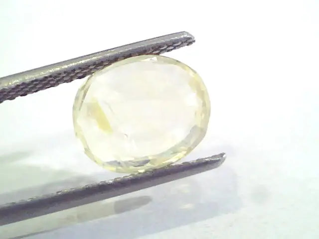 4.07 Ct 6.7 Ratti Unheated Untreated Natural Ceylon Yellow Sapphire