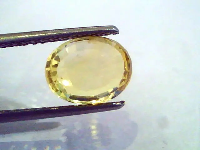 4.04 Ct GII Certified Unheated Untreated Natural Ceylon Yellow Sapphire Pukhraj