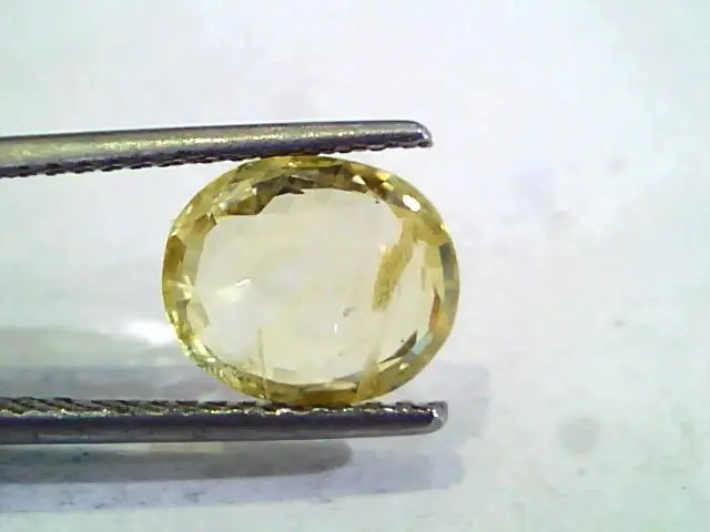 4.07 Ct 6.7 Ratti Unheated Untreated Natural Ceylon Yellow Sapphire