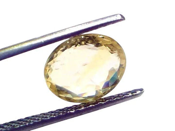 4.04 Ct IGI Certified Unheated Untreated Natural Ceylon Yellow Sapphire - Venus Gems