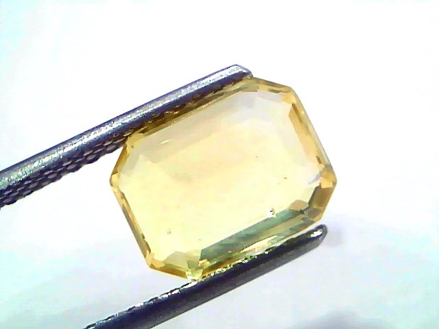 4.04 Ct IGI Certified Unheated Natural Ceylon Yellow Sapphire Pukhraj AAA – 4.43 Ratti