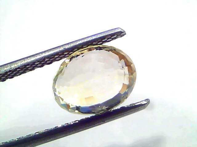 4.04 Ct IGI Certified Unheated Natural Ceylon Yellow Sapphire Pukhraj – 4.43 Ratti