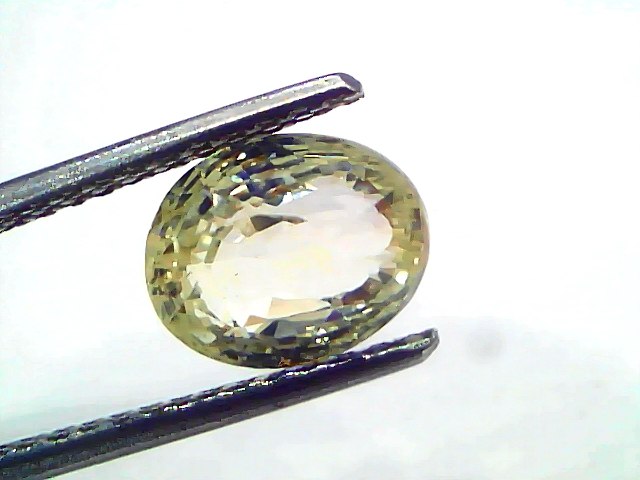 4.04 Ct IGI Certified Unheated Natural Ceylon Yellow Sapphire Pukhraj – 4.43 Ratti