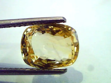 4.05 Ct Unheated Untreated Natural Ceylon Yellow Sapphire A++