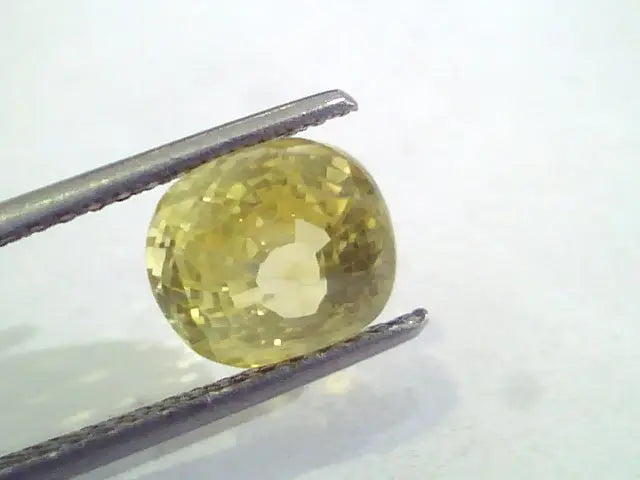 4.06 Ct 6.7 Ratti Unheated Untreated Natural Ceylon Yellow Sapphire