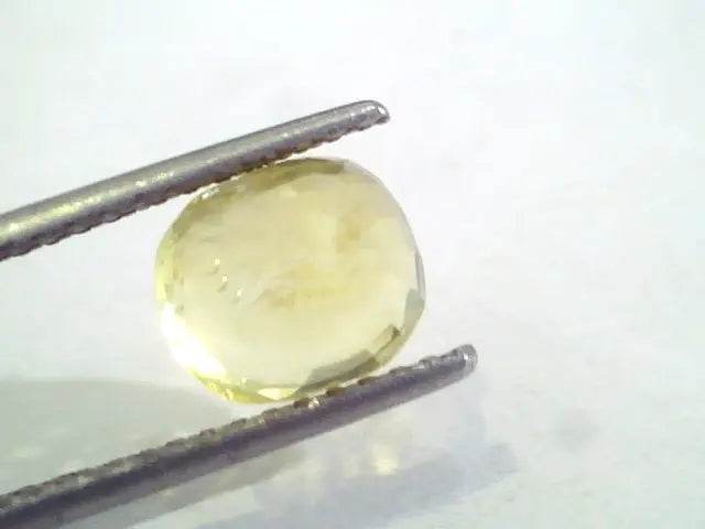 4.06 Ct 6.7 Ratti Unheated Untreated Natural Ceylon Yellow Sapphire
