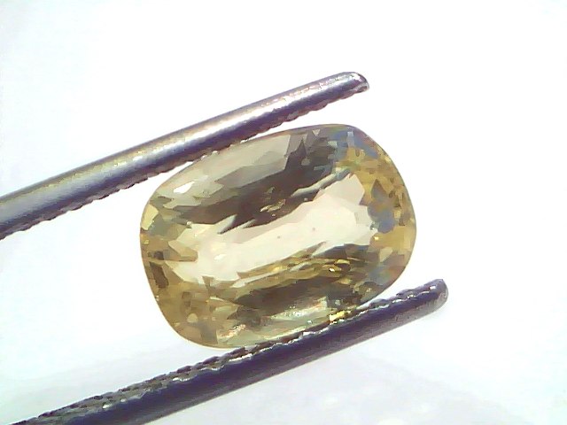 4.05 Ct GII Certified Unheated Untreated Natural Ceylon Yellow Sapphire