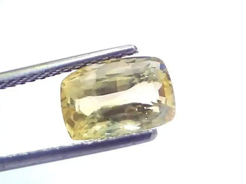 4.06 Ct IGI Certified Unheated Untreated Natural Ceylon Yellow Sapphire AA