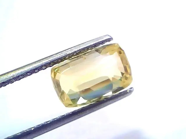 4.06 Ct IGI Certified Unheated Untreated Natural Ceylon Yellow Sapphire AA