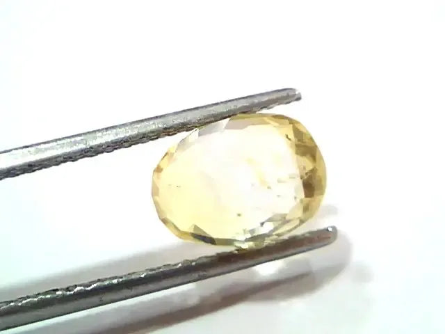 4.08 Ct Unheated Untreated Natural Ceylon Yellow Sapphire Pukhraj - Venus Gems