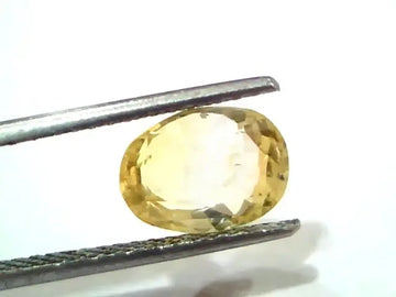 4.08 Ct Unheated Untreated Natural Ceylon Yellow Sapphire Pukhraj - Venus Gems