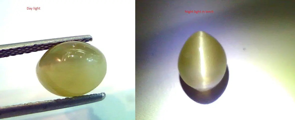 4.07 Ct Untreated Natural Chrysoberyl Cats Eye,Lehsunia Gemstone