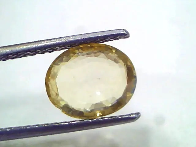 4.07 Ct IGI Certified Unheated Untreated Natural Ceylon Yellow Sapphire