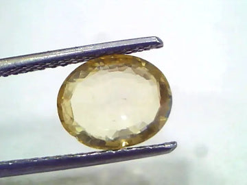 4.07 Ct IGI Certified Unheated Untreated Natural Ceylon Yellow Sapphire