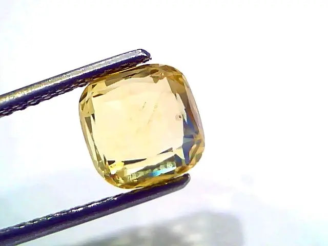 4.07 Ct IGI Certified Unheated Untreated Natural Ceylon Yellow Sapphire AAA