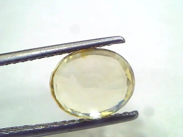 4.07 Ct IGI Certified Unheated Untreated Natural Ceylon Yellow Sapphire