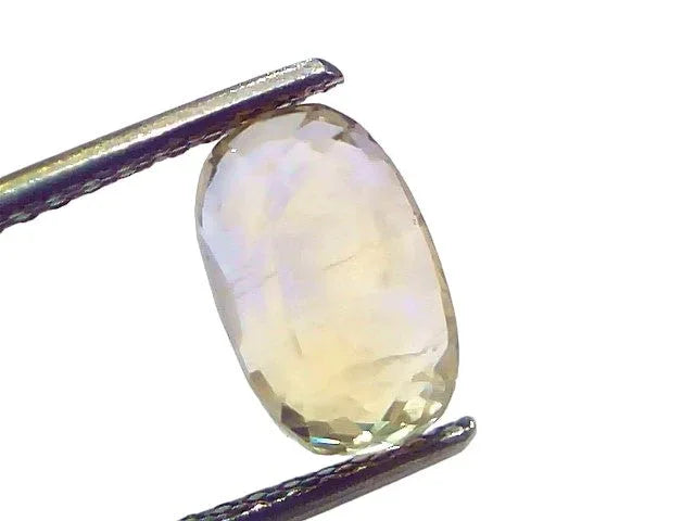 4.09 Ct Certified Unheated Untreated Natural Ceylon Yellow Sapphire Gems - Venus Gems