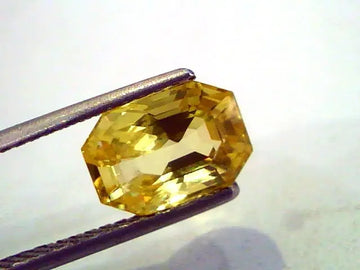 4.06 Ct Unheated Untreated Natural Ceylon Yellow Sapphire AAAA