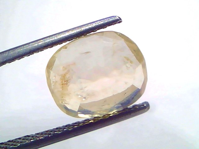 4.07 Ct Certified Unheated Natural Ceylon Yellow Sapphire Pukhraj – 4.47 Ratti
