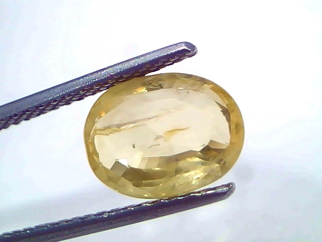 4.07 Ct Certified Unheated Natural Ceylon Yellow Sapphire Pukhraj – 4.47 Ratti