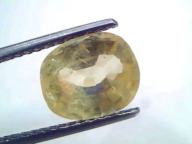 4.07 Ct Certified Unheated Natural Ceylon Yellow Sapphire Pukhraj – 4.47 Ratti