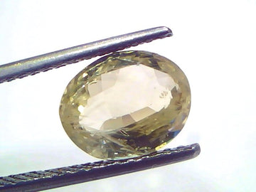 4.07 Carat 4.47 Ratti IGI Certified Yellow Sapphire Pukhraj Unheated Stone