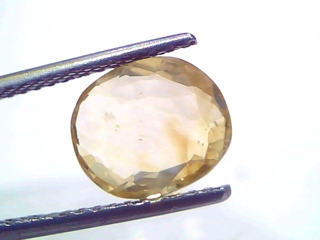 4.07 Carat 4.47 Ratti IGI Certified Yellow Sapphire Pukhraj Unheated Stone