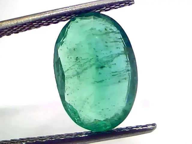 4.08 Ct GII Certified Untreated Natural Zambian Emerald Gemstone AAA